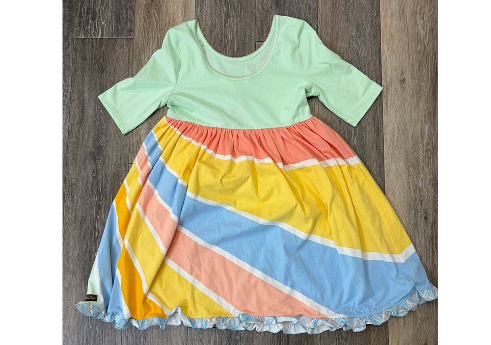 Matilda Jane Rainbow Twirl Dress NWT Girls Size 14 Kidcore Cottagecore